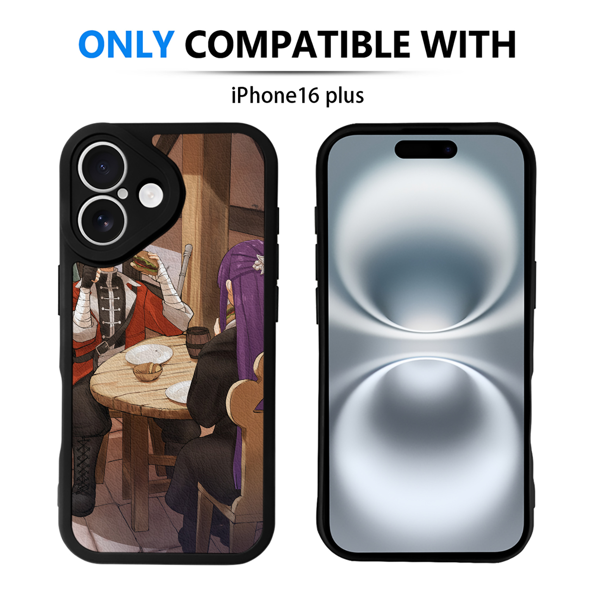 （画像用） 葬送のフリーレン Frieren 【iPhone 16シリーズ対応】シリコンスマホケース（レザー調） 材質：シリコン